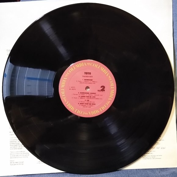 TOTO Fahrenheit 1986 Vinyl record - Picture 4 of 4